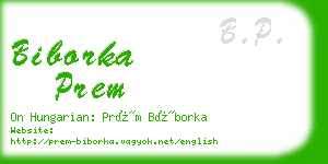 biborka prem business card